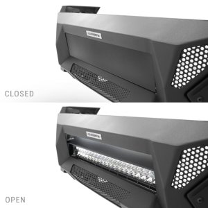 GMC Sierra 1500 Bumper - Front - Go Rhino - Element with Power Bar - Textured Black - `22-`26 GMC Sierra 1500 Bumper - Front - Go Rhino - Element with Power Bar - Textured Black - `22-`26